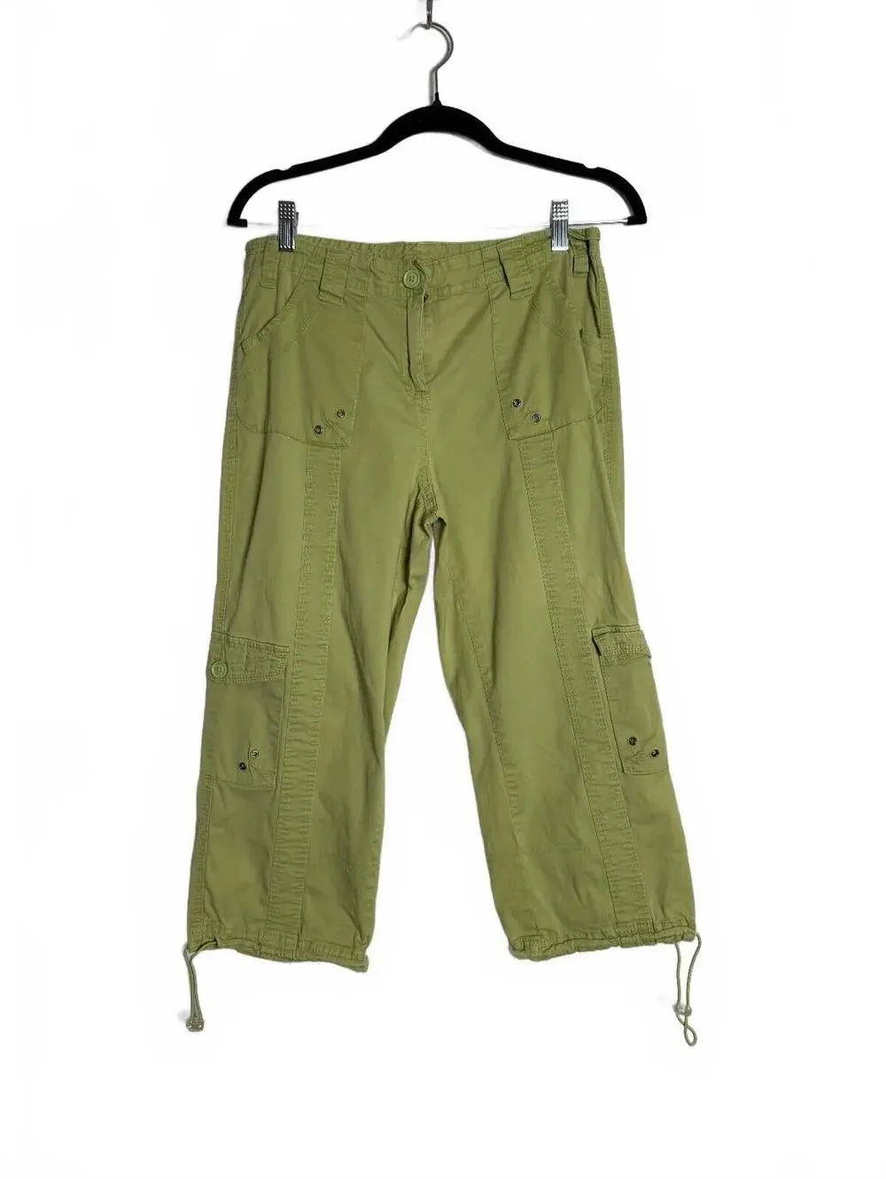 Vintage Y2K Green Cropped Cargo Pants